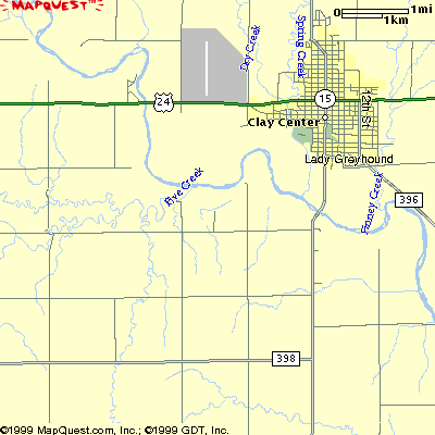 Clay Center map